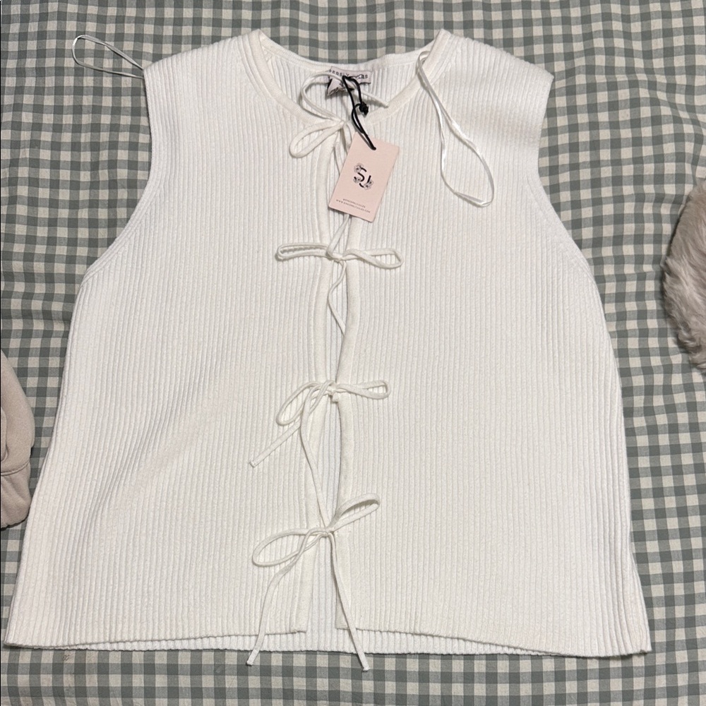 White Sleeveless Top